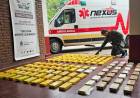 ENCUENTRAN 134 KILOS DE COCAÍNA EN UNA AMBULANCIA
