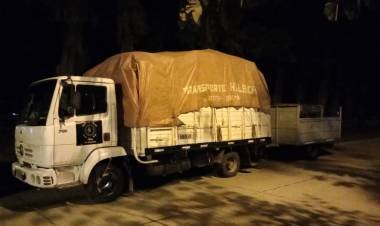 CAMINERA INTERCEPTA UNA CARGA EXCESIVA