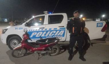 SECUESTRARON UNA MOTO ROBADA 