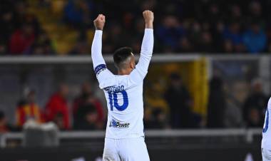 LAUTARO MARTÍNEZ ANOTÓ DOS TANTOS EN LA GOLEADA DEL LÍDER INTER