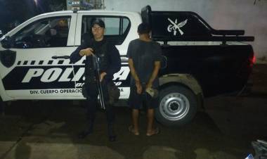 EN POCOS MINUTOS DETIENEN A UN JOVEN QUE SUSTRAJO COSAS DE UN DOMICILIO