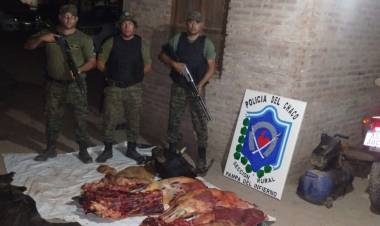 PAMPA DEL INFIERNO: SECUESTRAN CARNE FAENADA 
