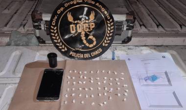 VILLA ÁNGELA: FUE DETENIDA CUANDO INTENTABA VENDER COCAÍNA EN PEQUEÑAS DOSIS