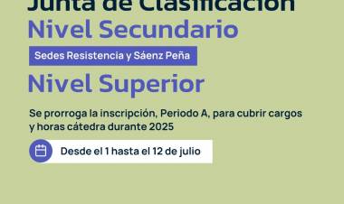 NIVELES SECUNDARIO Y SUPERIOR: EDUCACIÓN INFORMA QUE SE EXTIENDE EL PERIODO DE INSCRIPCIÓN PARA CUBRIR CARGOS EN 2025