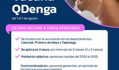 COMIENZA LA VACUNACIÓN CONTRA EL DENGUE EN LA PROVINCIA