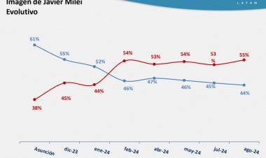 A NUEVE MESES DE GOBIERNO, LA IMAGEN DE MILEI BAJA EN UN TOBOGÁN DE CAÍDA CONSTANTE