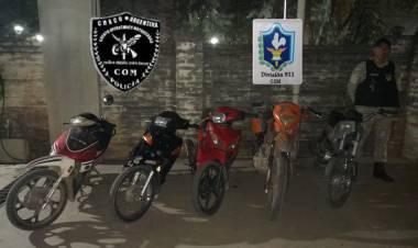 GENERAL SAN MARTÍN: INCAUTARON VARIAS MOTOCICLETAS EN OPERATIVO DE PREVENCIÓN