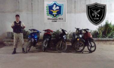 OPERATIVO DE PREVENCIÓN CULMINÓ CON EL SECUESTRO DE 13 MOTOCICLETAS