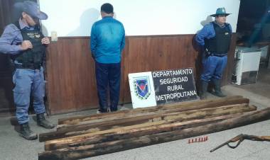 ESCLARECEN UN ROBO DE POSTES DE QUEBRACHO E INCAUTAN UNA ESCOPETA CON SEIS CARTUCHOS