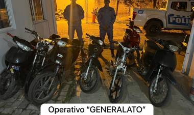 OPERATIVO GENERALATO: SECUESTRARON UN TOTAL DE 108 MOTOCICLETAS 