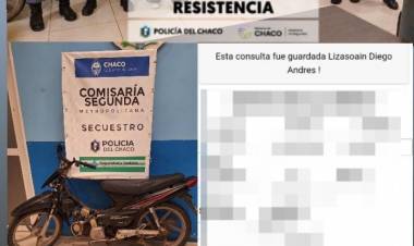 UN SUJETO BUSCADO POR LA JUSTICIA FUE ATRAPADO CON UNA MOTO ROBADA