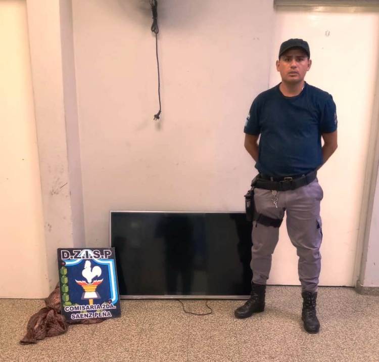 RECUPERARON UN SMART TV ESCONDIDO EN UN DESCAMPADO 