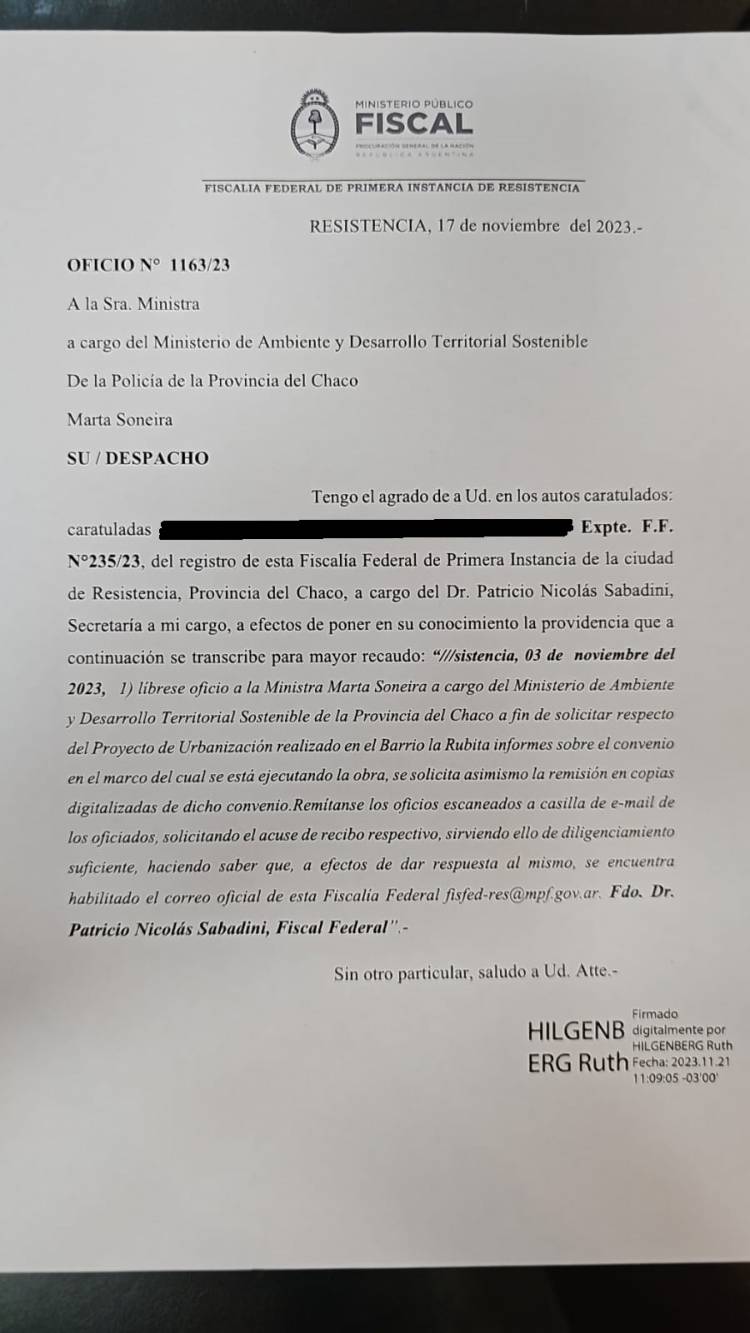 LAS OBRAS DE MARTA SONEIRA, NO SOLO LA DENUNCIARON LOS DIPUTADOS DE JUNTOS POR EL CAMBIO