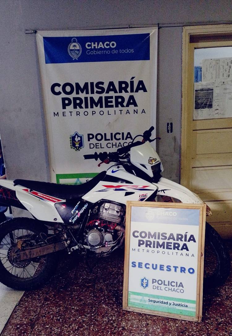 RECUPERARON UNA MOTOCICLETA CON PEDIDO DE SECUESTRO 