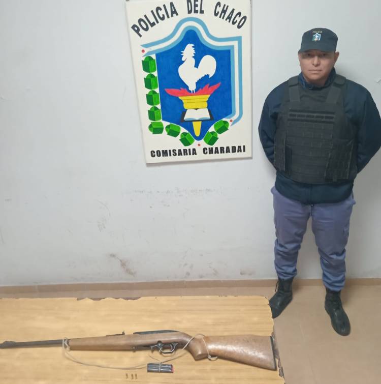 SECUESTRAN UN ARMA DE FUEGO EN PODER DE UN CAZADOR 