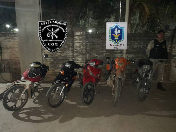 GENERAL SAN MARTÍN: INCAUTARON VARIAS MOTOCICLETAS EN OPERATIVO DE PREVENCIÓN
