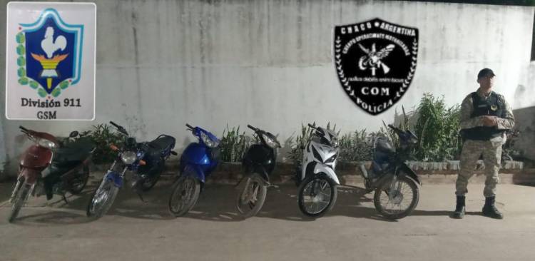 GENERAL SAN MARTÍN: INCAUTAN ONCE MOTOCICLETAS DURANTE OPERATIVO DE PREVENCION