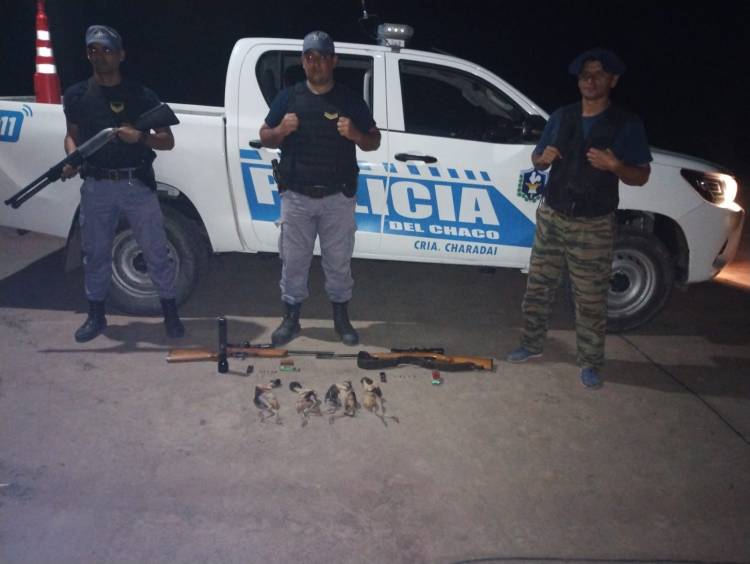 SECUESTRAN ARMAS DE FUEGO Y ANIMALES FAENADOS