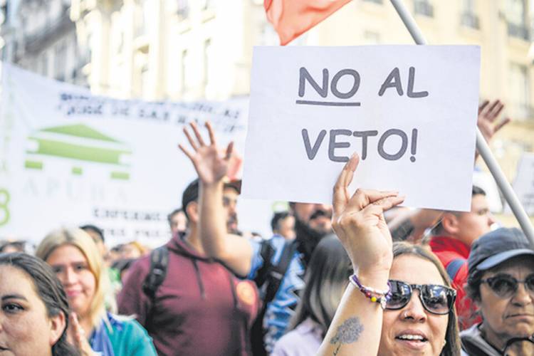 UNA MULTITUD CONTRA LOS VETOS DE MILEI