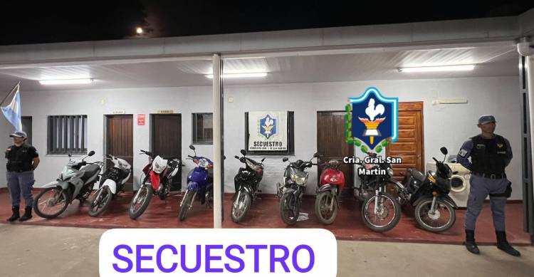 MÁS DE 25 MOTOCICLETAS SECUESTRADAS EN OPERATIVO DE PREVENCIÓN