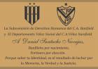  BANFIELD Y VÉLEZ HOMENAJEARON AL NIETO RECUPERADO NÚMERO 133