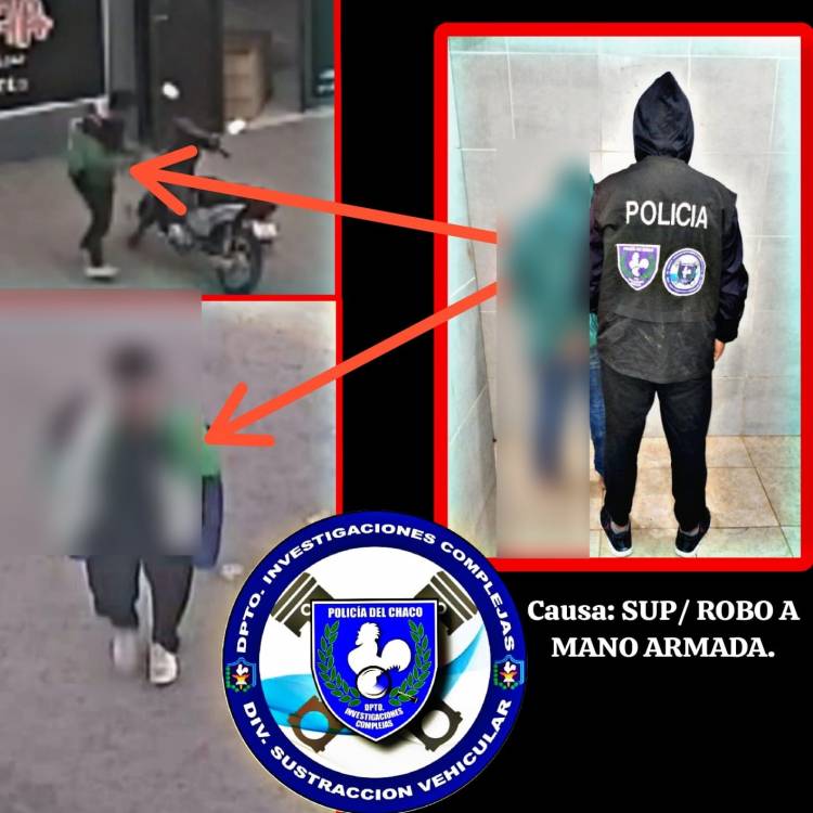 INGRESÓ A UN SALÓN DE EVENTOS, AMENAZÓ CON UN CUCHILLO A UNA MUJER, ROBÓ Y FUE DETENIDO