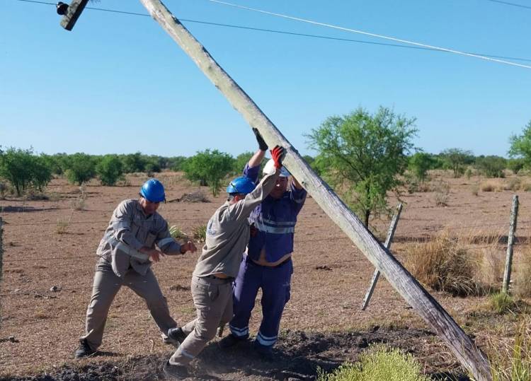 EN BASAIL, SECHEEP CULMINÓ LA REPARACIÓN DE LA RED ELÉCTRICA DAÑADA POR INCENDIOS RURALES